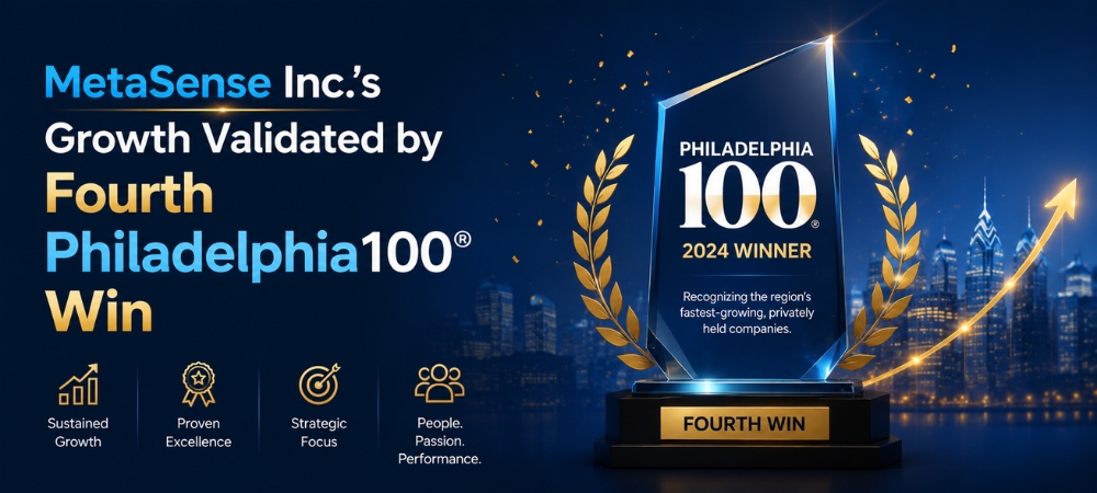 MetaSense Inc.’s Growth Validated by Fourth Philadelphia100® Win