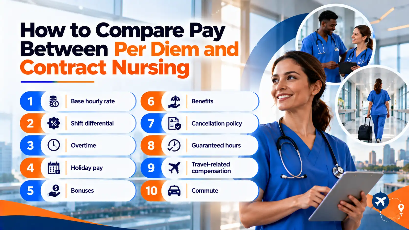 Compare Pay Between Per Diem and Contract Nursing